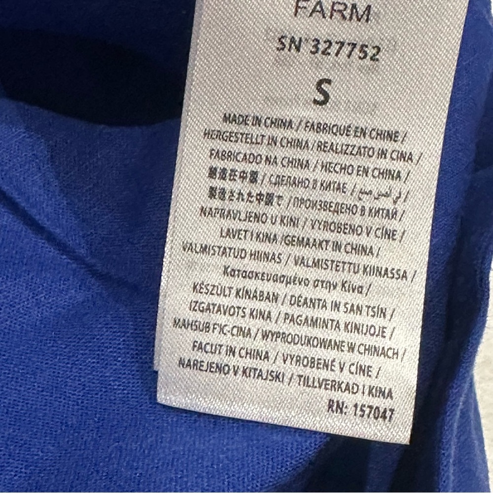 Farm Rio One Shoulder Blue Leaf Maxi Dress Small New with Tag - Picture 14 of 16